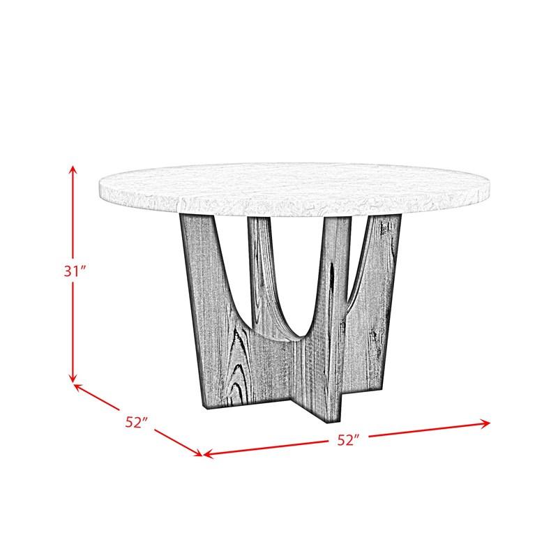 Large Picture of Elements International Oregon D-17380-8-DT2 Round Dining Table