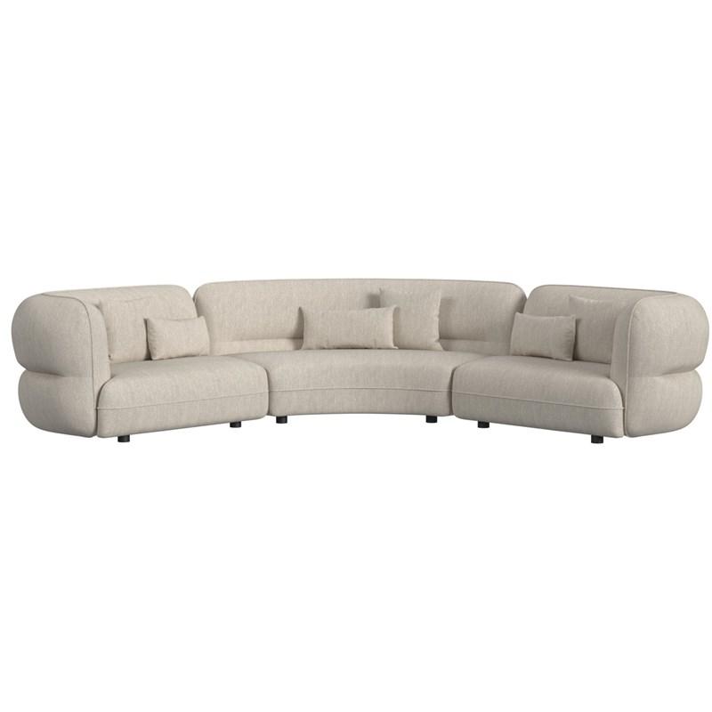 Elements International Four Seasons U-15310-11110-SS Sectional Set