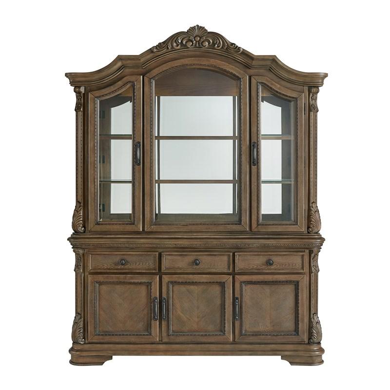 Large Picture of Elements International Madison Park DA-10460-5-SVHT Server And Hutch