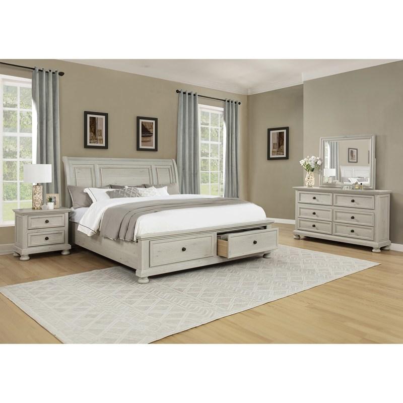 Large Picture of Crown Mark Claribelle B1820-2 Nightstand - White