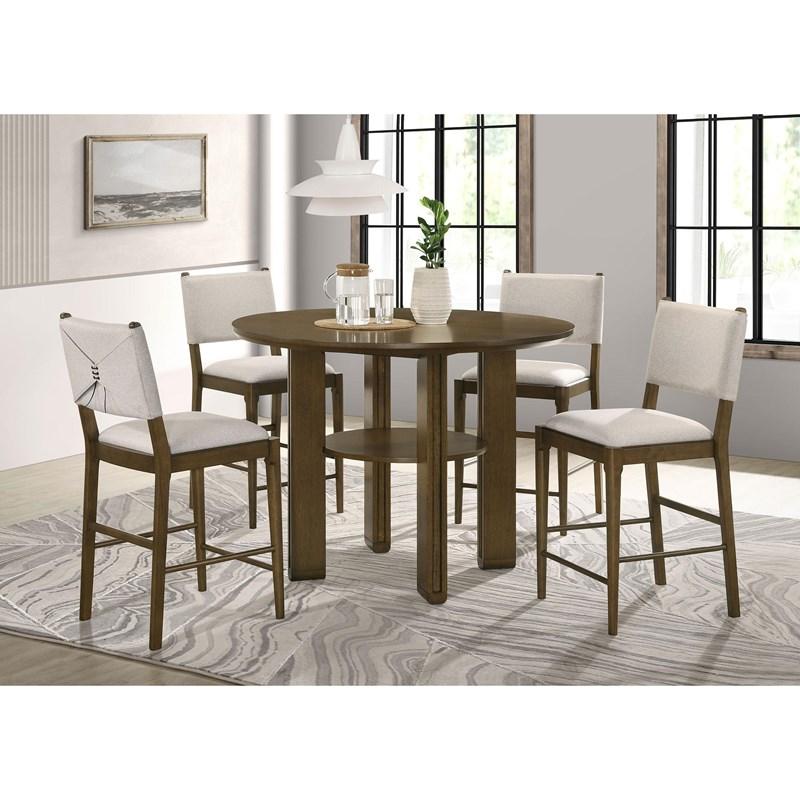 Large Picture of Coaster Furniture Ottowa 193669 Set of 2 Upholstered Counter Side Chair - Brown