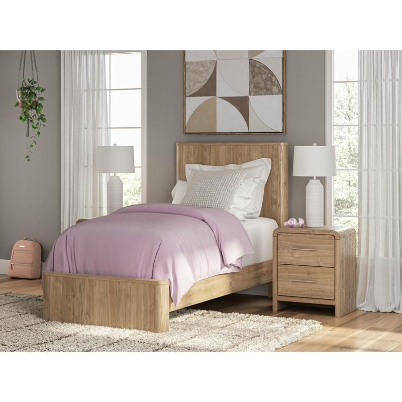 Large Picture of Signature Design by Ashley Dovander PCB1121B8 Twin Panel Platform Bed