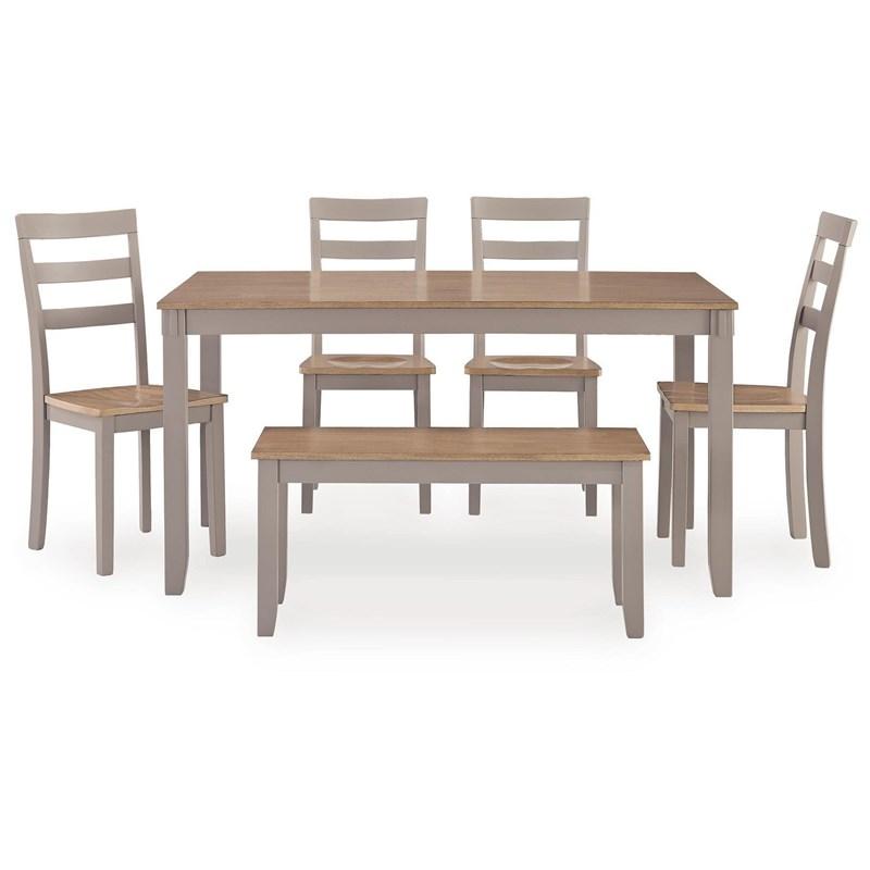 Signature Design by Ashley Harperfeld PCD403-325 Dining Room Table Set (Dinettes - 6-Piece)