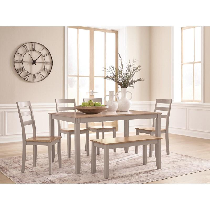 Large Picture of Signature Design by Ashley Harperfeld PCD403-325 Dining Room Table Set