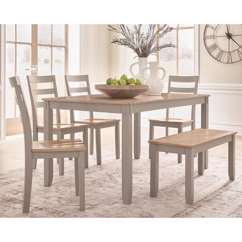 Large Picture of Signature Design by Ashley Harperfeld PCD403-325 Dining Room Table Set