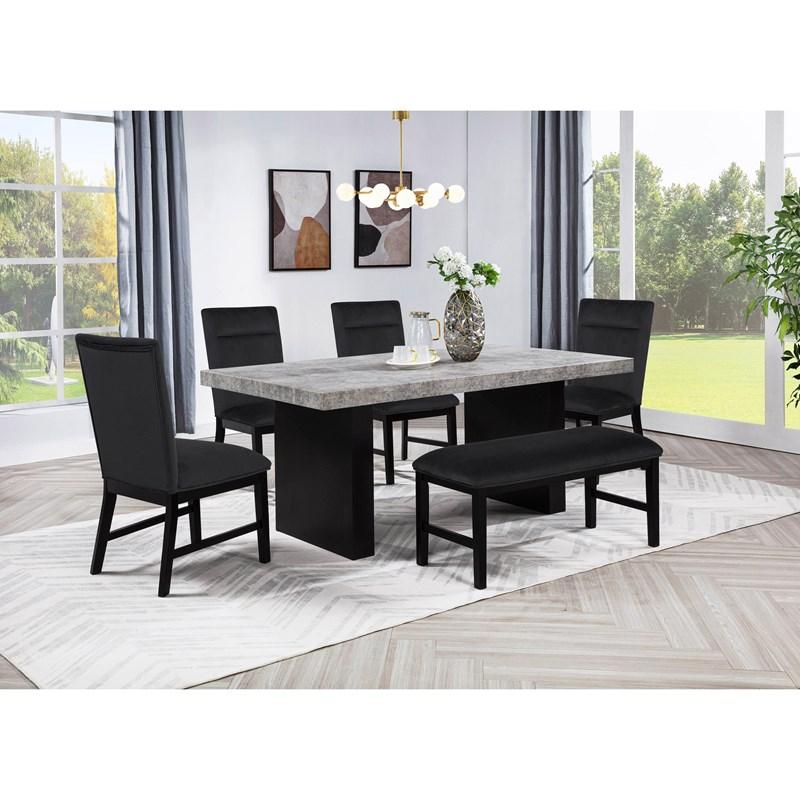 Large Picture of Crown Mark Sebastian 2225-BENCH-BK Bench - Black