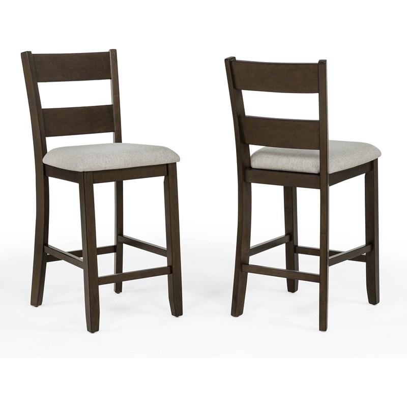Large Picture of Crown Mark Lester 2631SET-BRN Counter Height Dinette - Brown
