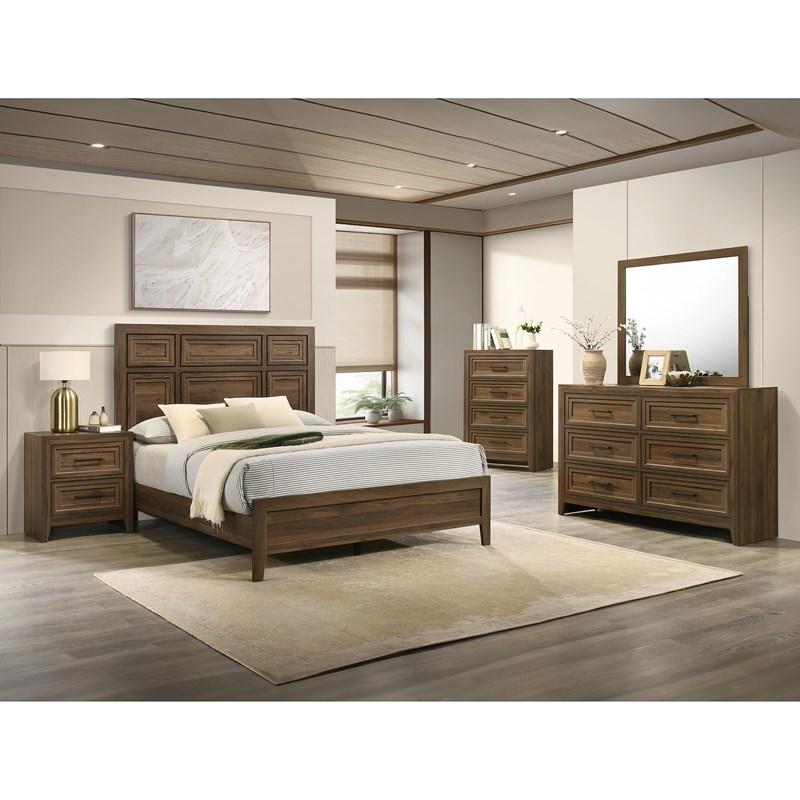 Large Picture of Crown Mark Lorraine B6610-K King Bed - Brown