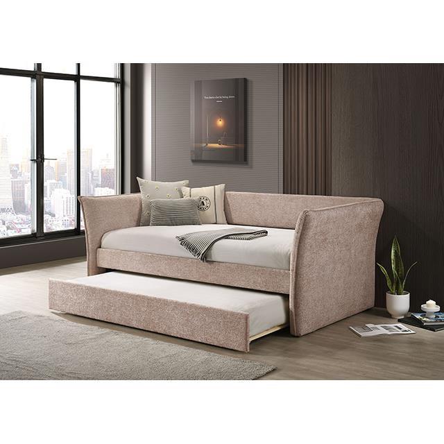 Large Picture of Furniture of America Yuri FM1203PK-BED Twin Daybed with Trundle