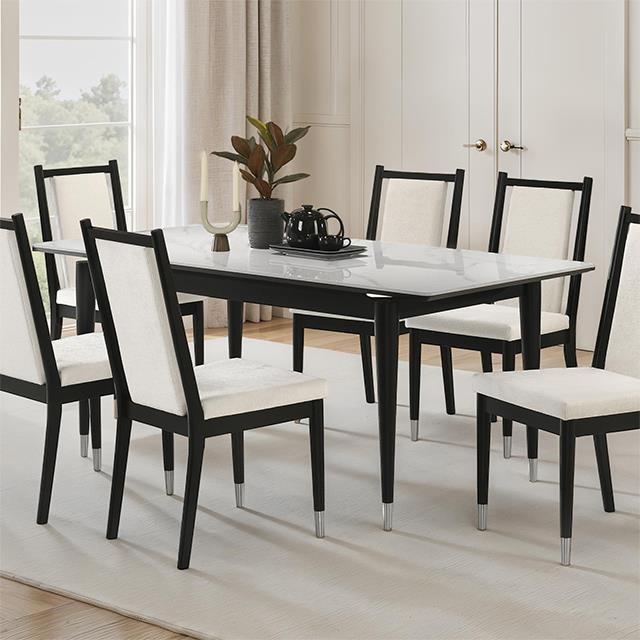 Large Picture of Furniture of America Maidstone FM32001BK-T Dining Table