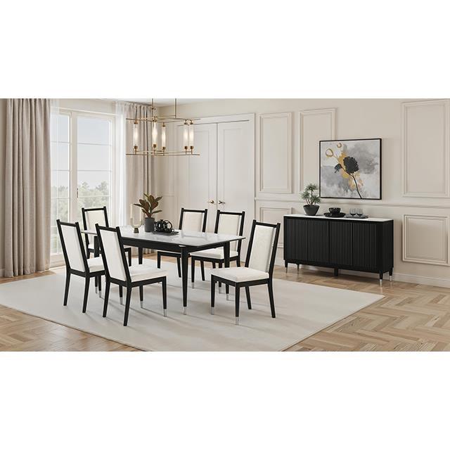 Large Picture of Furniture of America Maidstone FM32001BK-T Dining Table