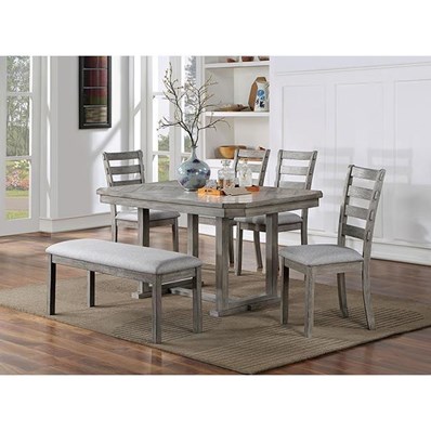 Furniture of America Laquila CM3542GY-T-7PC 7 Pc Dining Table Set