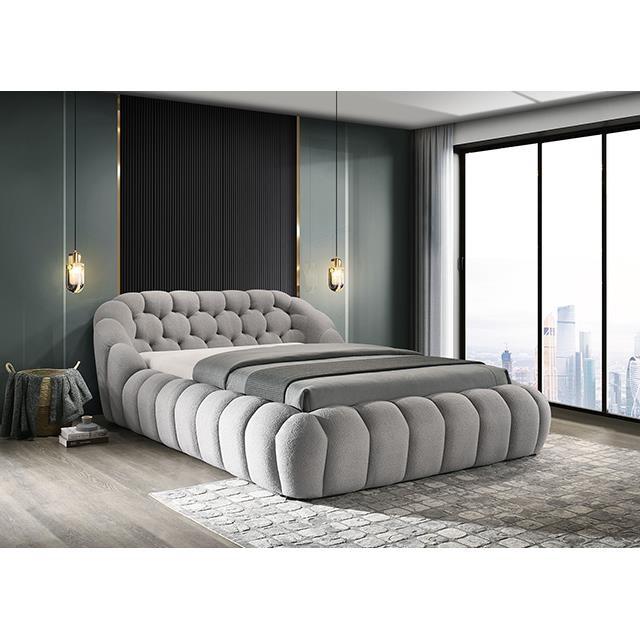 Large Picture of Furniture of America Newquay FM7260GY-EK-BED King Bed