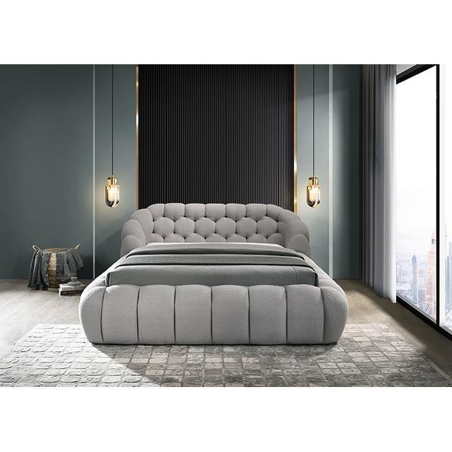 Large Picture of Furniture of America Newquay FM7260GY-EK-BED King Bed