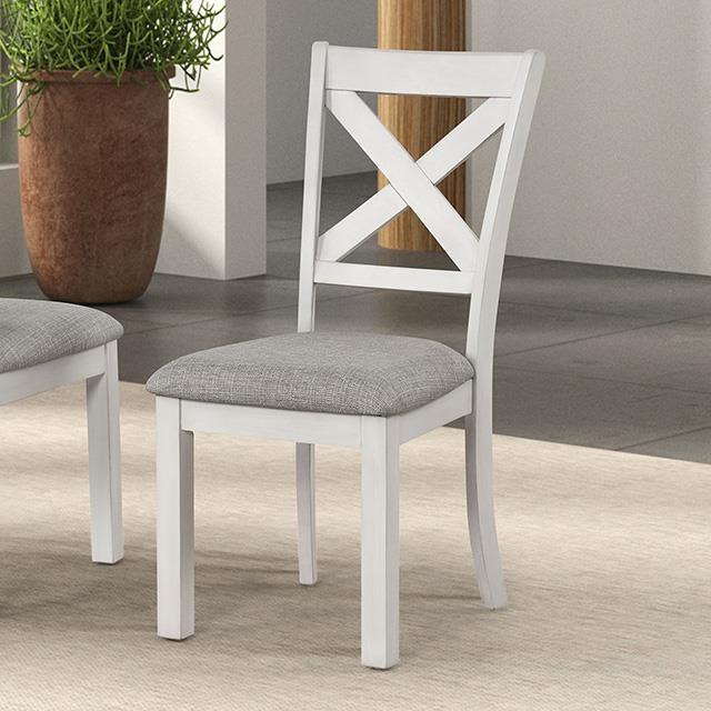 Large Picture of Furniture of America Ferrone FM3429WH-SC-2PK Set Of 2 Side Chair