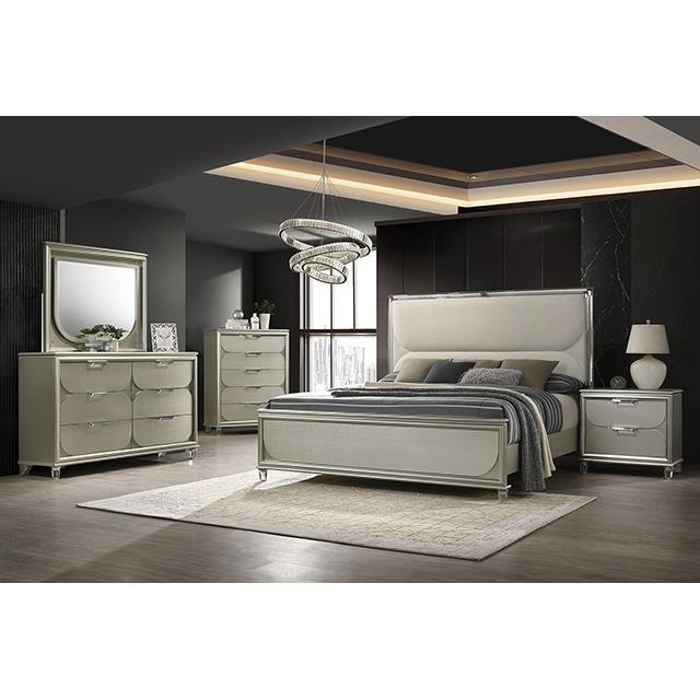 Large Picture of Furniture of America Sheridan FM72080SV-N Nightstand