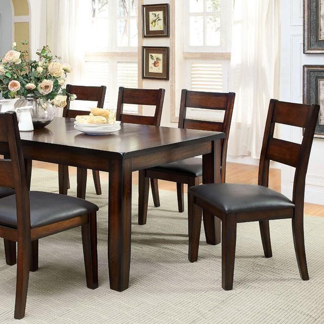 Large Picture of Furniture of America Dickinson CM3187T-7PC 7 Pc Dining Table Set