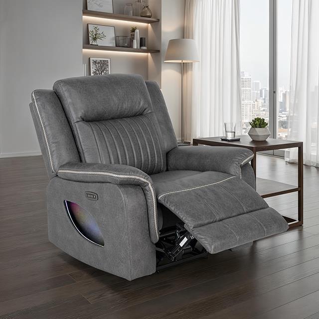 Furniture of America Arturus NX6061DG-CH-PM Power Recliner