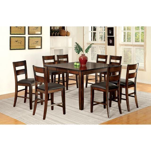 Large Picture of Furniture of America Dickinson CM3187PT-7PC 7 Pc Counter Height Table Set