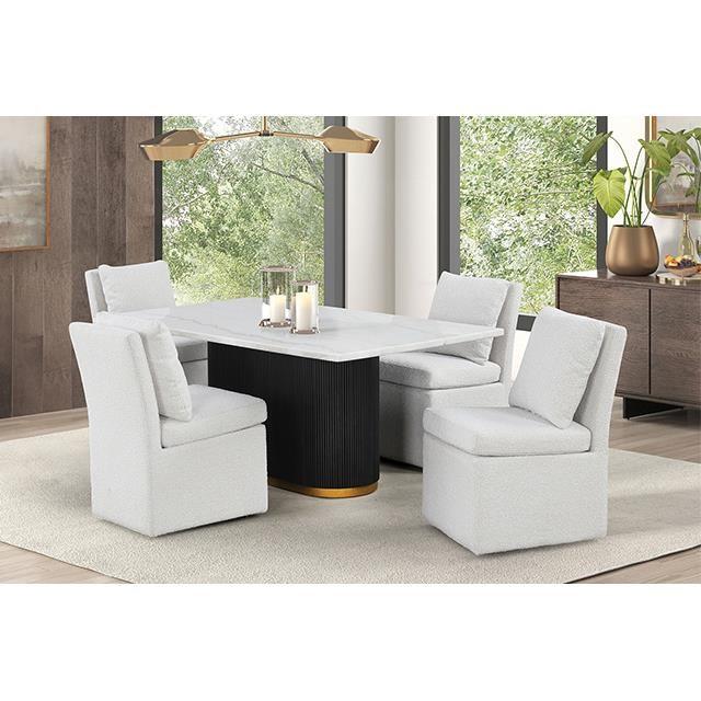 Large Picture of Furniture of America Broager FM3000WH-SC Dining Chair