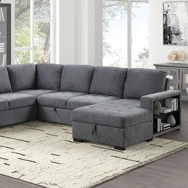 Furniture of America Stockwell FM6966DG-SECT Sleeper Sofa Sectional