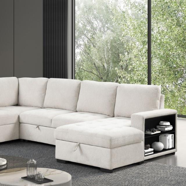 Large Picture of Furniture of America Stockwell FM6966DG-SECT Sleeper Sofa Sectional