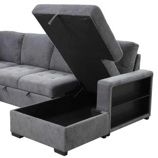 Large Picture of Furniture of America Stockwell FM6966DG-SECT Sleeper Sofa Sectional