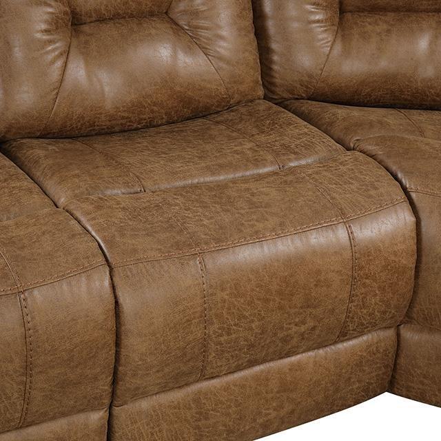 Large Picture of Furniture of America Ezekius FM6011BR-M-SECT Manual Sectional