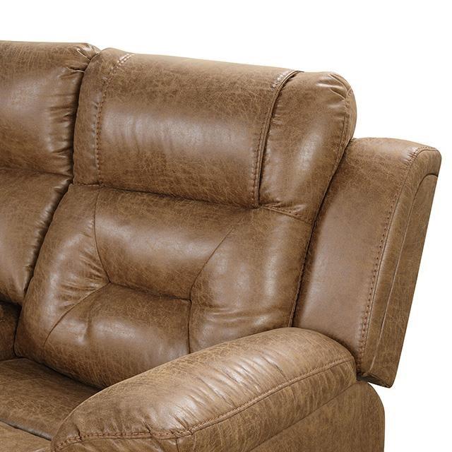 Large Picture of Furniture of America Ezekius FM6011BR-M-SECT Manual Sectional