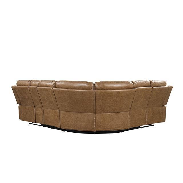 Large Picture of Furniture of America Ezekius FM6011BR-M-SECT Manual Sectional