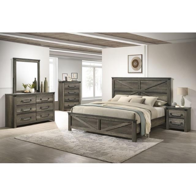 Large Picture of Furniture of America Britonale FM7218GY-N Nightstand