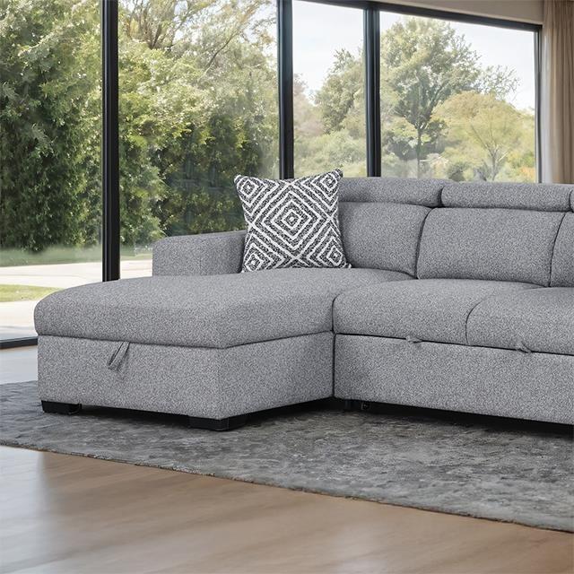 Large Picture of Furniture of America Chatteris FM64000GY-SECT-L Sectional