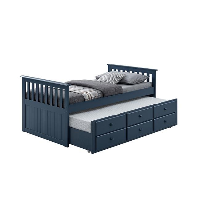 Large Picture of Furniture of America Clemens FM-BK101BL-BED Captain Bed