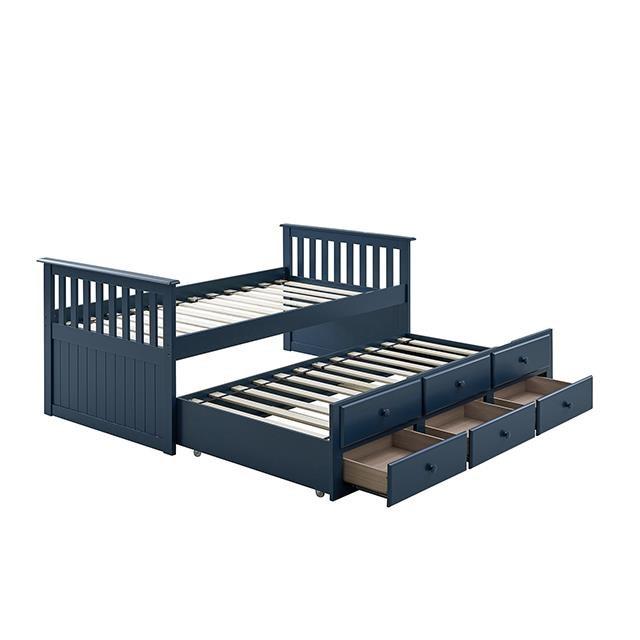 Large Picture of Furniture of America Clemens FM-BK101BL-BED Captain Bed