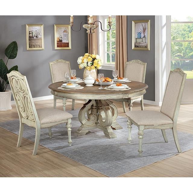 Large Picture of Furniture of America Arcadia CM3150WH-RT-5PC