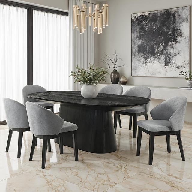 Furniture of America Tottenham FM3222BK-OT-TABLE Oval Dining Table