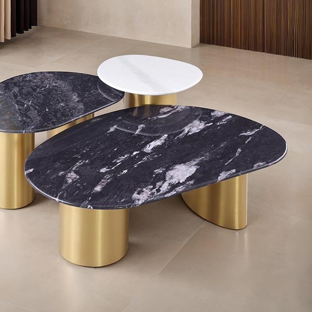 Large Picture of Furniture of America Northwich FM47006GY-CO-TABLE Oval Coffee Table