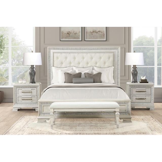 Large Picture of Furniture of America Stella Mia FM70000WH-Q-F-BED Queen Bed