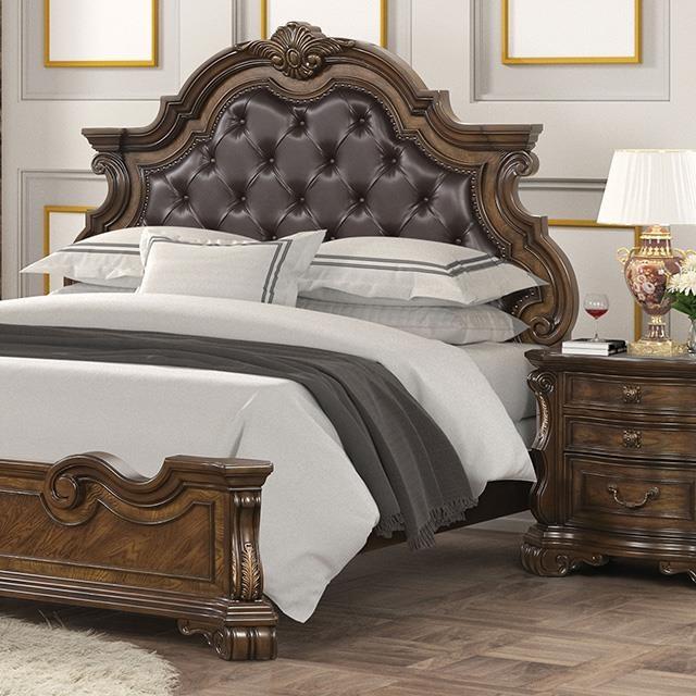 Large Picture of Furniture of America Leovanni FM70003DB-EK-F-BED King Bed