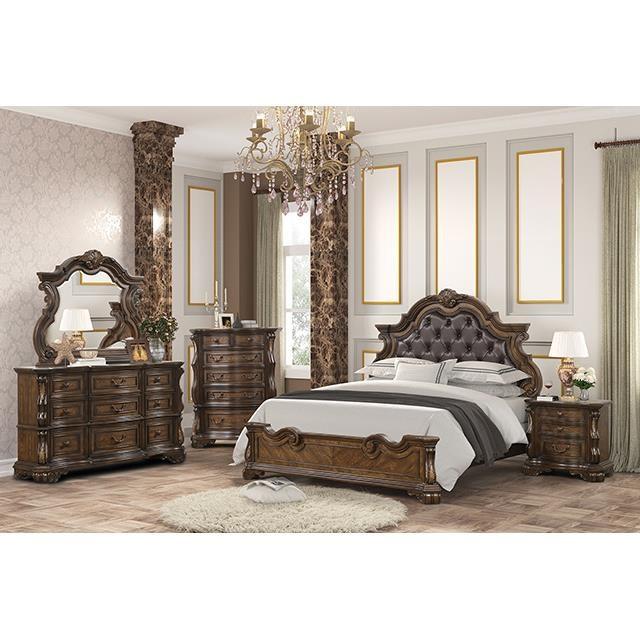 Large Picture of Furniture of America Leovanni FM70003DB-EK-F-BED King Bed