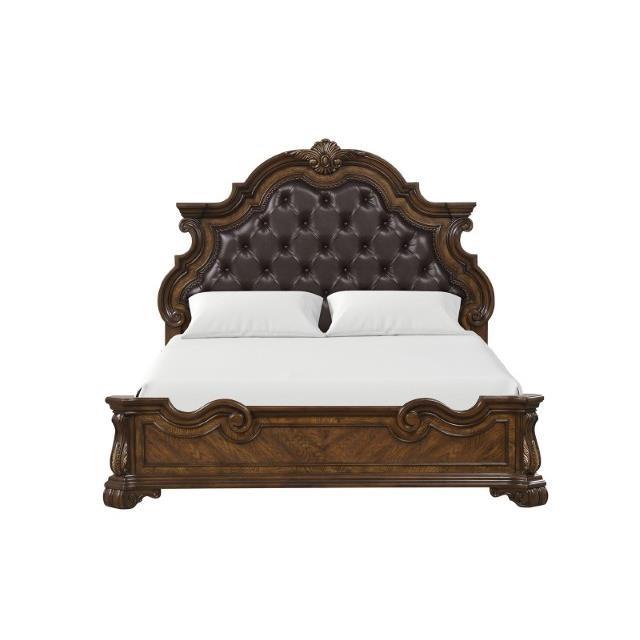 Large Picture of Furniture of America Leovanni FM70003DB-EK-F-BED King Bed