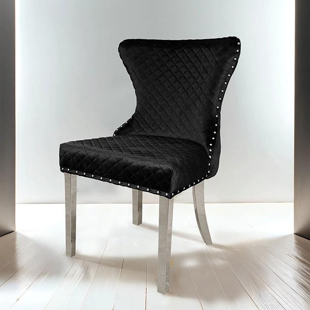 Furniture of America Portanova FM33014BK-SC-2PK Set Of 2 Chair