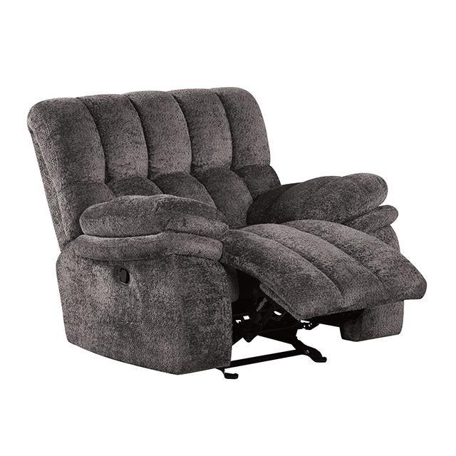 Furniture of America Hieronymus FM64001DG-CH-M Manual Glider Recliner
