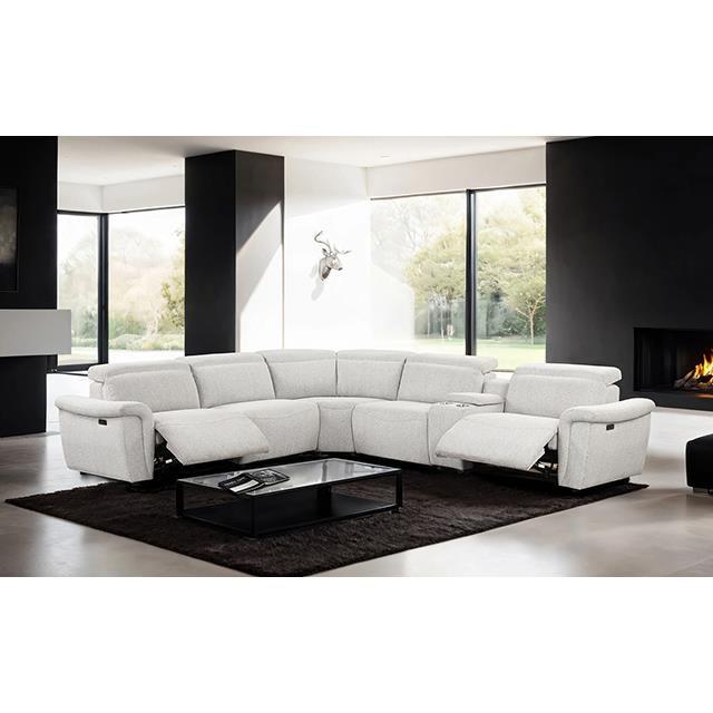 Large Picture of Furniture of America Hieronimus FM6014LG-SECT-PM Power Sectional
