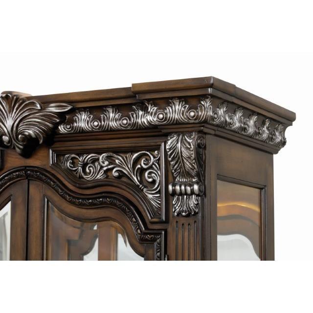Large Picture of Furniture of America Stella Mia FM31000WH-CR Curio Cabinet