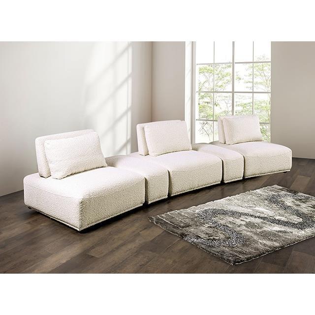 Large Picture of Furniture of America Stavanger FM63001BG-G Curved 3-Seater