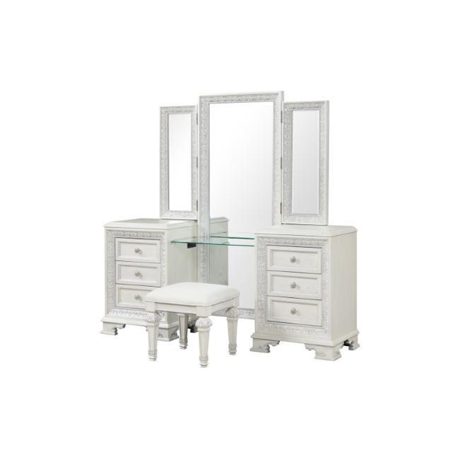 Large Picture of Furniture of America Stella Mia FM70000WH-V-SET Vanity Set