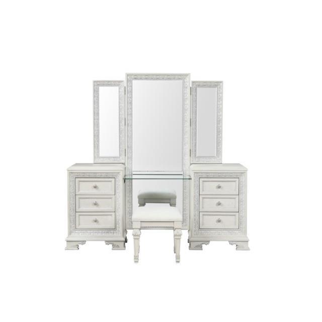 Large Picture of Furniture of America Stella Mia FM70000WH-V-SET Vanity Set