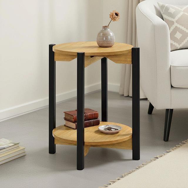 Large Picture of Furniture of America Hyde SL4200AK-E Round End Table