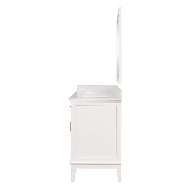 Large Picture of Furniture of America Almeria TM-CT005WH-72+05WH+M Vanity Set with Mirror